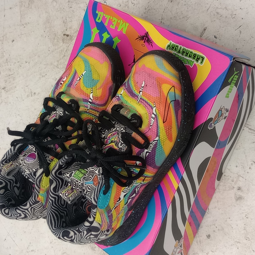 Dexter LaboratoryLamelo Balls Size 13 Kids Puma Black and Pink High-Top Sneakers